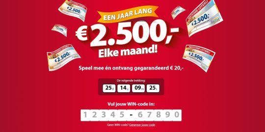 Gratis 20 euro cadeau bij de Postcode Loterij