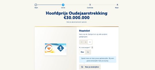 Gratis Oudejaarslot cadeau bij meespelen Staatsloterij