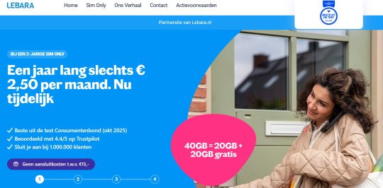 Gratis hoge korting cadeau bij Sim Only van Lebara