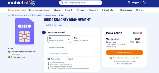 Gratis 200 euro cashback cadeau bij Unlimited van Odido