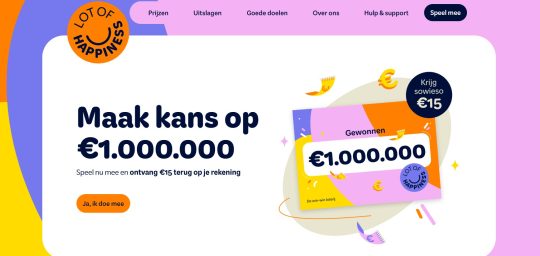 Gratis bioscoopbon van 15 euro of extra lot cadeau bij Lot of Happiness