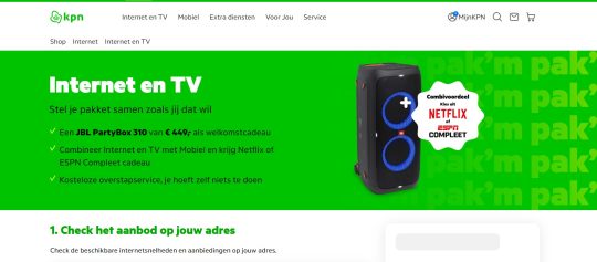 Gratis JBL PartyBox 310 cadeau bij KPN internet abonnement