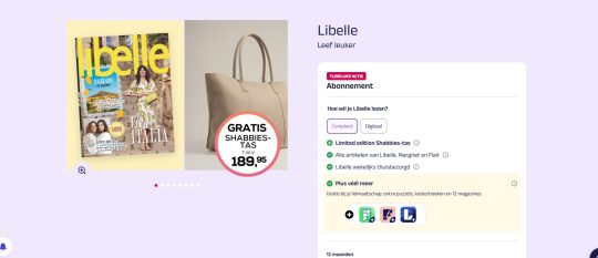 Gratis Shabbies tas cadeau bij Libelle abonnement