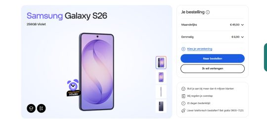 Gratis Galaxy Tab A11+ 5G cadeau bij Samsung Galaxy S26 bij Odido