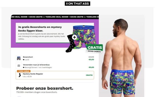 Gratis sokken en boxershort cadeau bij On That Ass