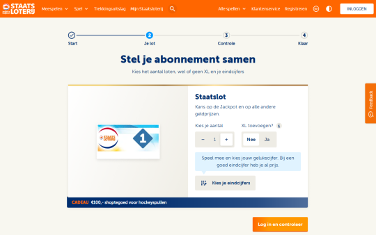 Gratis 100 euro Shoptegoed cadeau voor nieuwe hockey of golfspullen bij Staatsloterij
