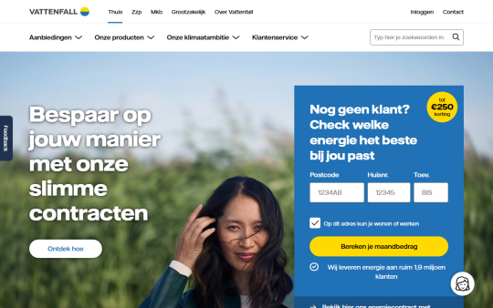 Gratis 450 euro cashback bij 1 jaar Vattenfall