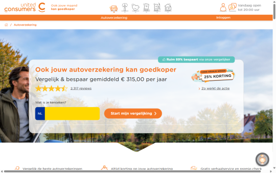 Gratis 25% korting cadeau op autoverzekering bij United Consumers