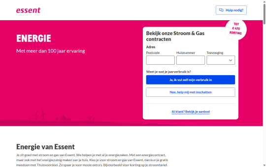 Gratis tot 500 euro cashback bij Essent